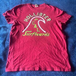 vintage red y2k hollister shirt